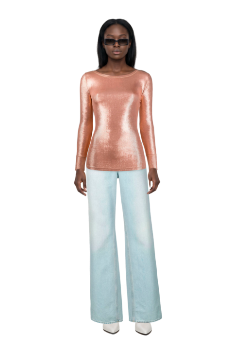Outfit fame leather pumps and pinko top