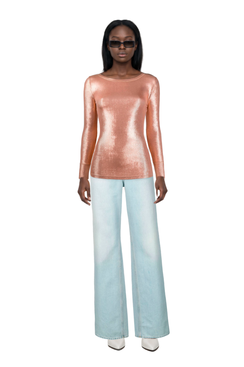 Outfit fame leather pumps and pinko top