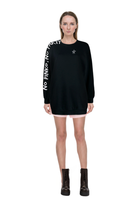 Outfit nylon shorts and pinko sweatshirt