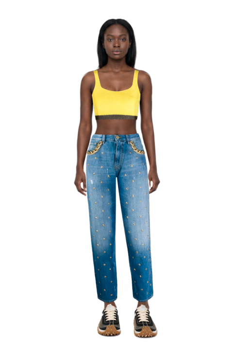 Outfit mesh mirage sneakers and pinko top