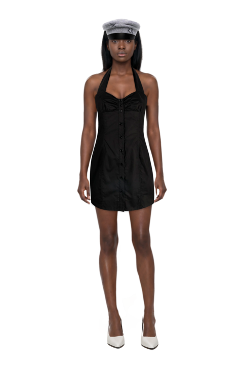 Outfit fame leather pumps and pinko dress