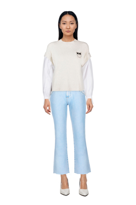Outfit fame leather pumps and pinko sweater