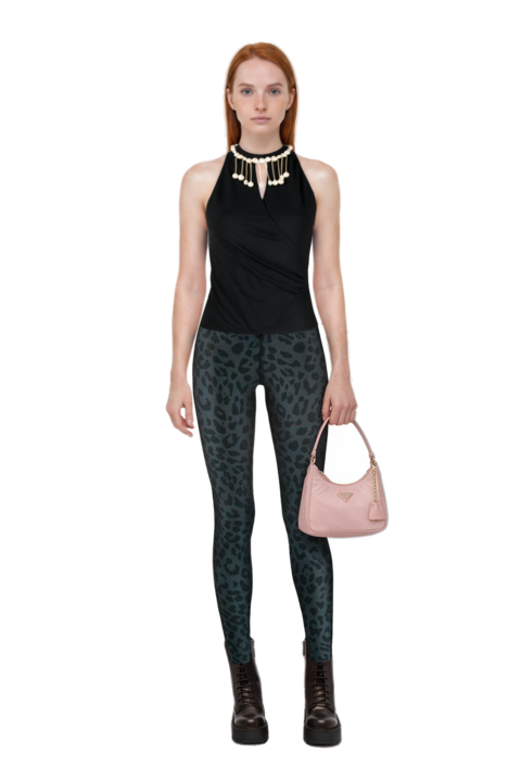 Outfit mini re-edition 2005 re-nylon and saffiano bag and pinko top