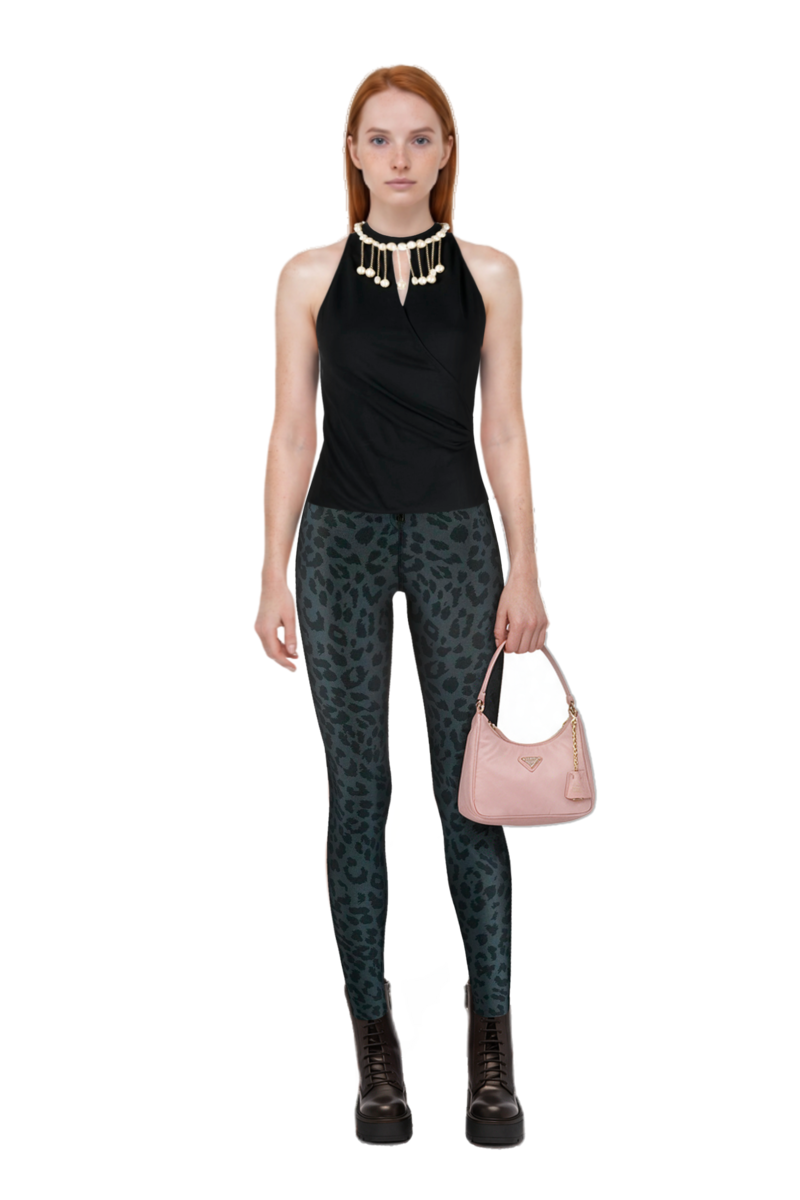 Outfit mini re-edition 2005 re-nylon and saffiano bag and pinko top
