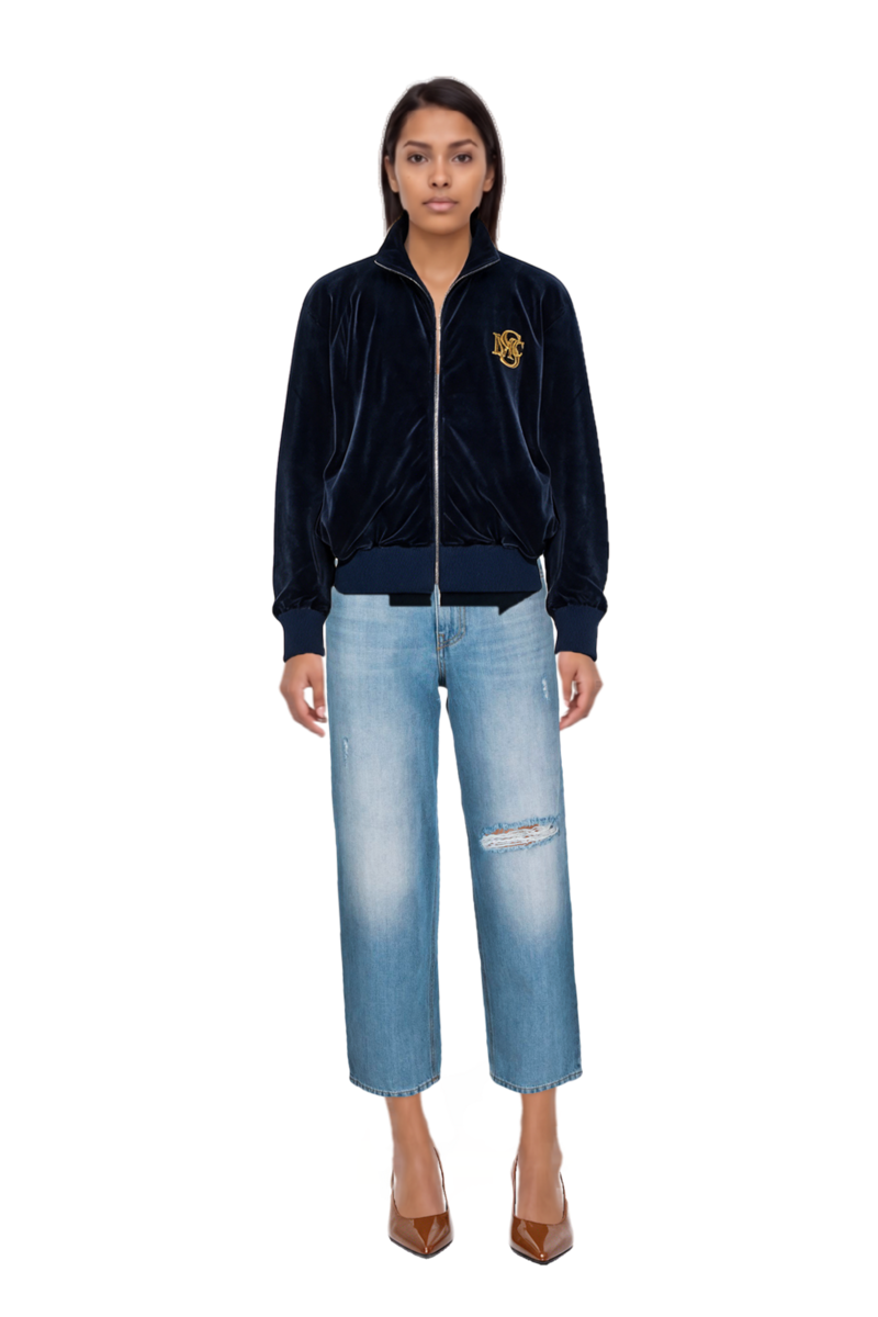 Outfit 80mm vrushali pumps and logo-embroidered zip-up sweatshirt