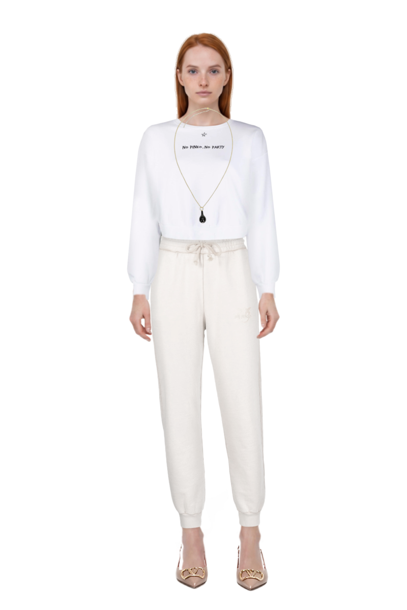 Outfit drop-pendant necklace and vlogo signature slingback pumps