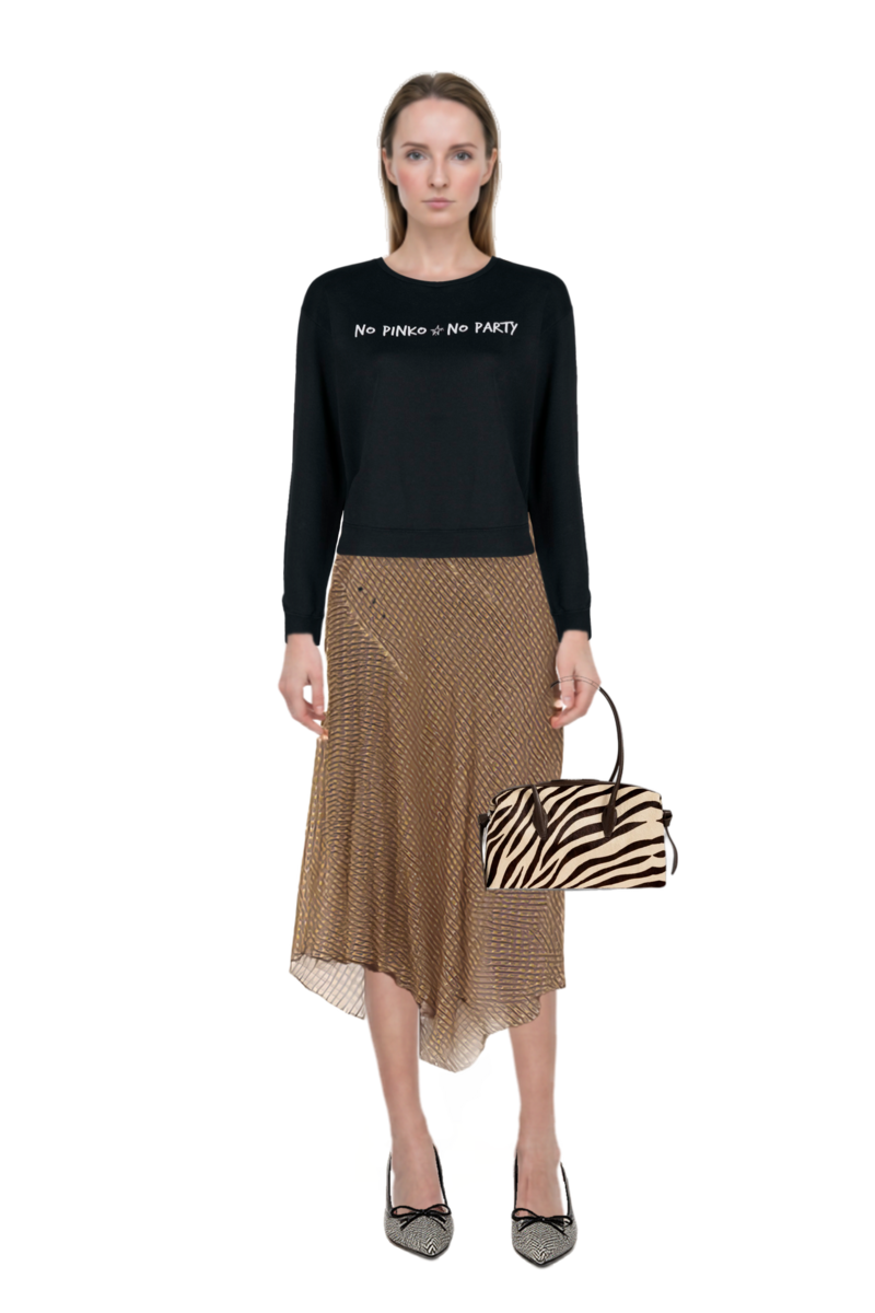 Outfit brioche duffle zebra-print shoulder bag and scarlett 50 pumps