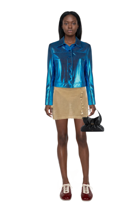 Outfit sphynx medium bag in smooth leather and leren leather ballerina sneakers