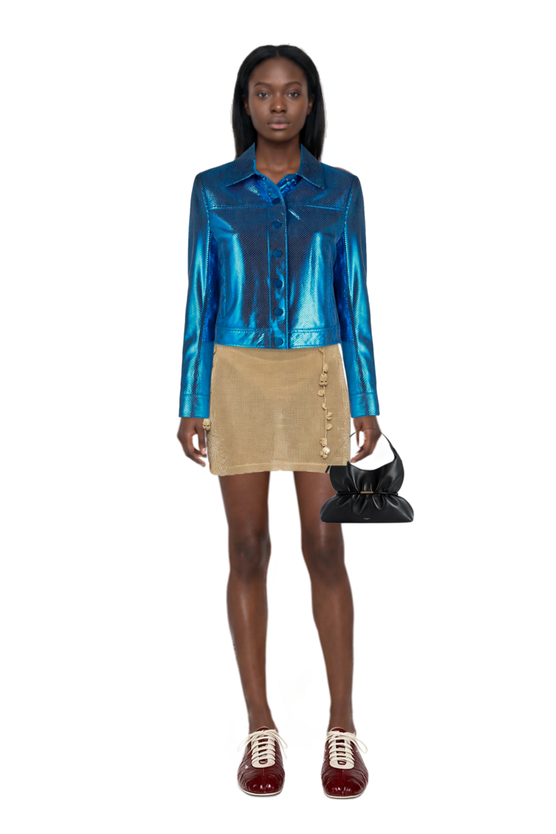 Outfit sphynx medium bag in smooth leather and leren leather ballerina sneakers