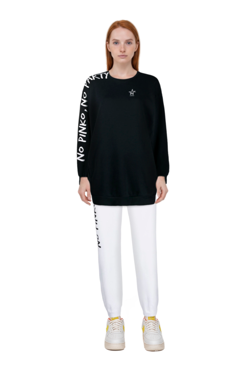 Outfit air force 1 '07 lx "white/phantom/pearl white/yell" sneakers and pinko sweatshirt