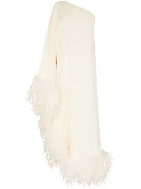 Taller Marmo Ubud feather-trim gown