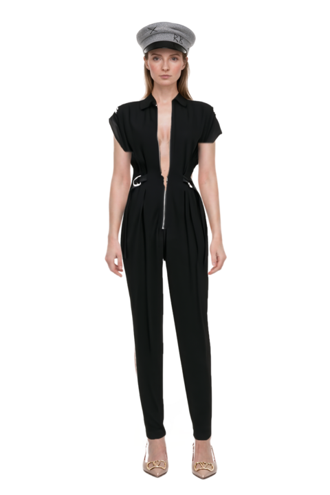Outfit vlogo signature slingback pumps and pinko jumpsuit