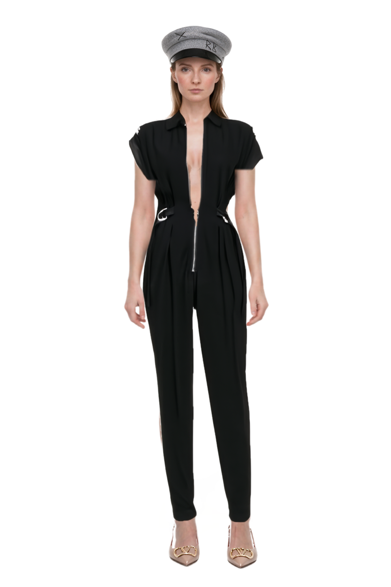 Outfit vlogo signature slingback pumps and pinko jumpsuit