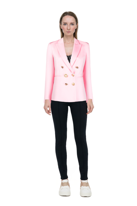 Outfit seam-detail leggings and pinko top