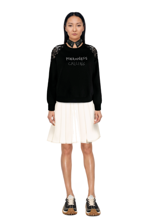 Outfit mesh mirage sneakers and denim mini dress