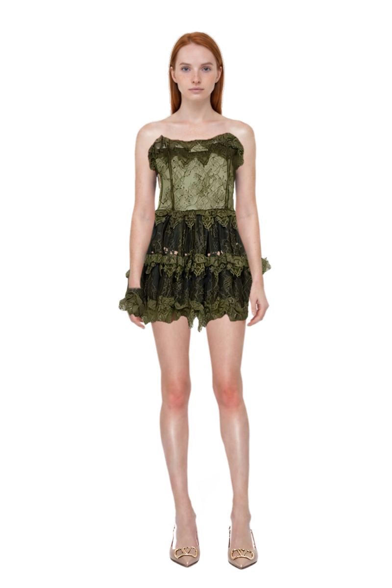 Outfit vlogo signature slingback pumps and ruffled mini dress