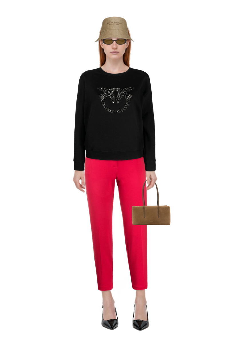 Outfit decollete slingback pointed-toe pumps and stockholm suede shoulder bag