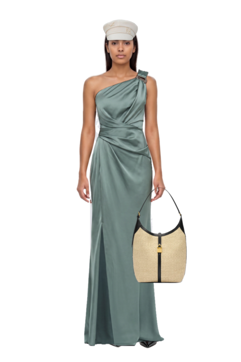 Outfit siena raffia tote bag and decollete slingback pointed-toe pumps