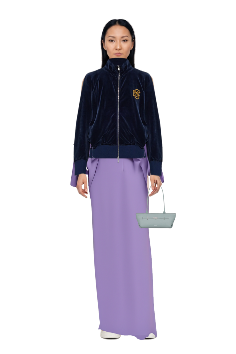 Outfit bacall  high neck dress and new york grained leather shoulder bag