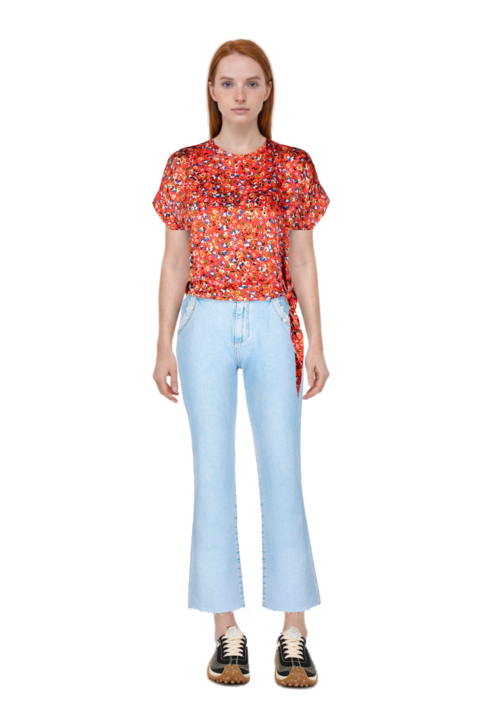Outfit mesh mirage sneakers and pinko blouse
