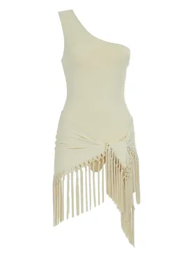 Taller Marmo one-shoulder fringe swimsuit