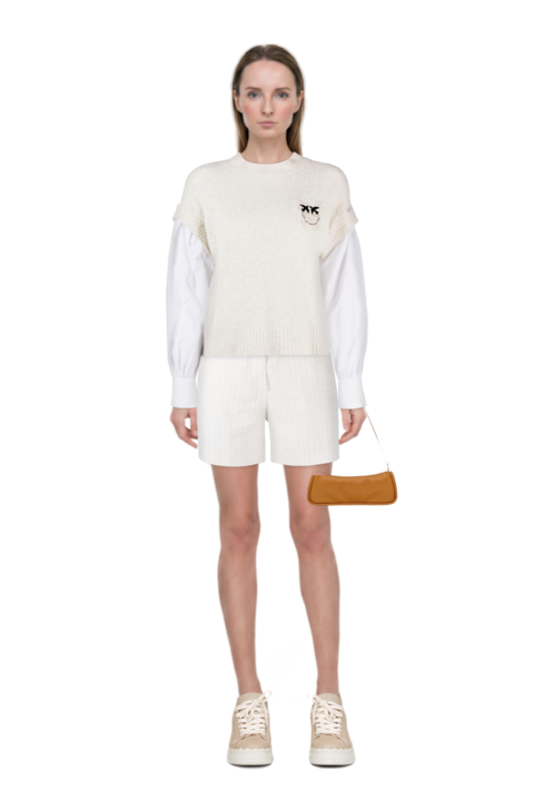 Outfit looong m shoulder bag and pinko bermuda shorts
