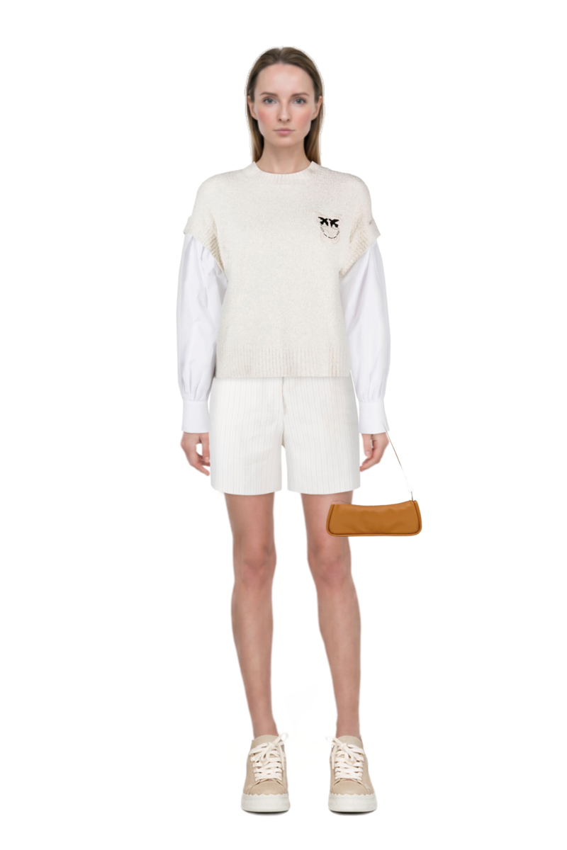 Outfit looong m shoulder bag and pinko bermuda shorts