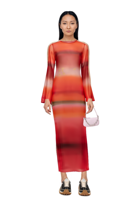 Outfit mesh mirage sneakers and nora bell-sleeve cover up