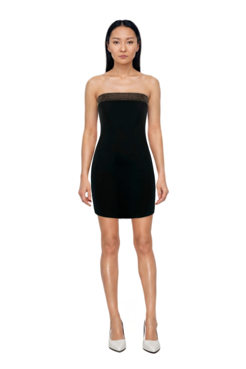 Outfit fame leather pumps and pinko dress