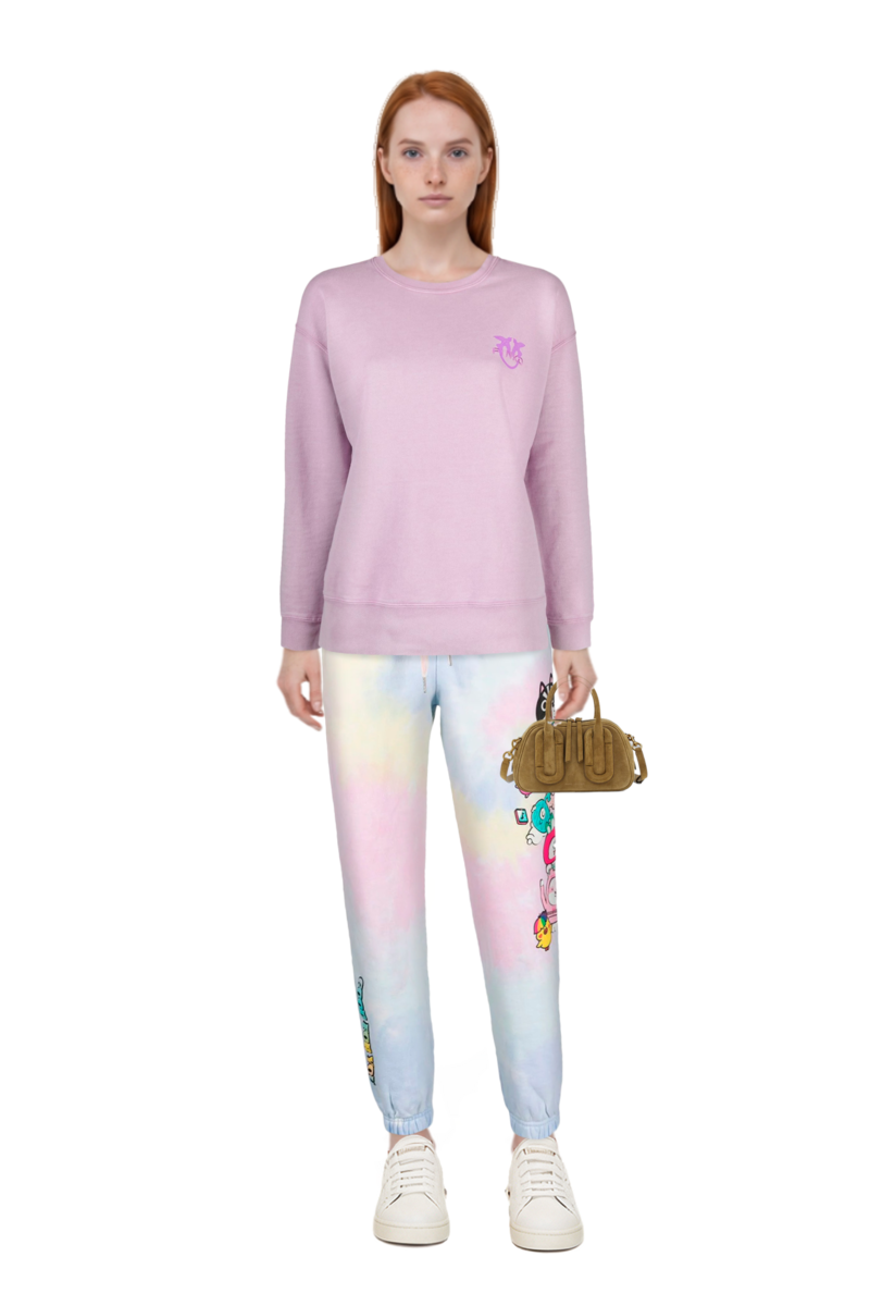 Outfit babe top-handle in suede and pinko sweatshirt