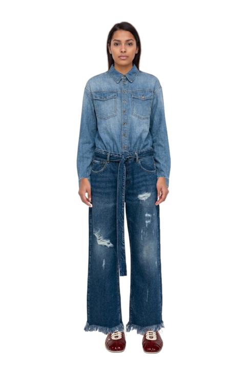 Outfit leren leather ballerina sneakers and pinko jumpsuit