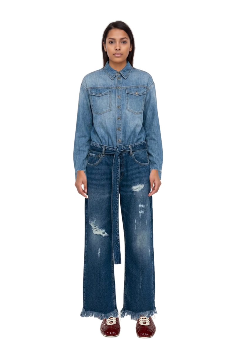 Outfit leren leather ballerina sneakers and pinko jumpsuit
