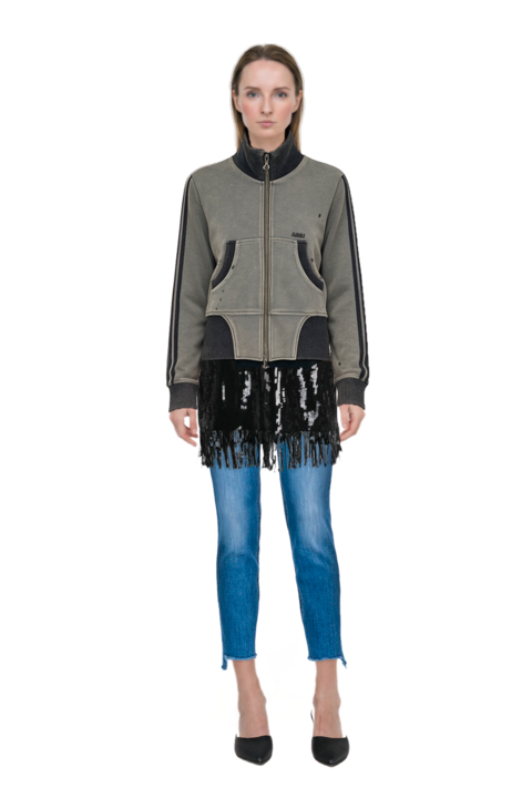 Outfit x avavav cropped track jacket and le cœur pointed-toe mules