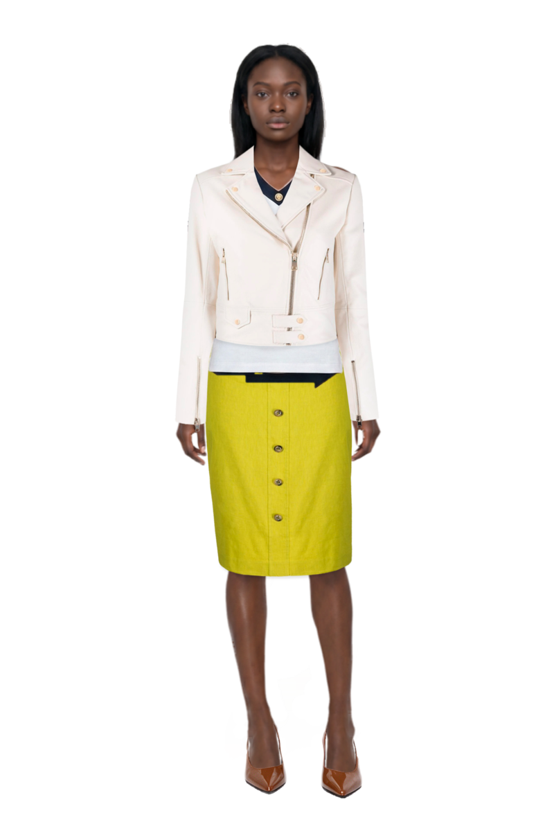 Outfit stretch cotton-jersey t-shirt and 80mm vrushali pumps