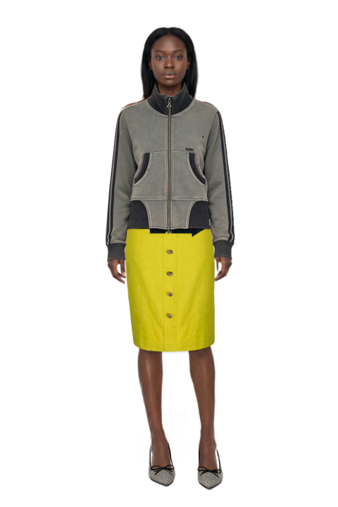Outfit x avavav cropped track jacket and scarlett 50 pumps