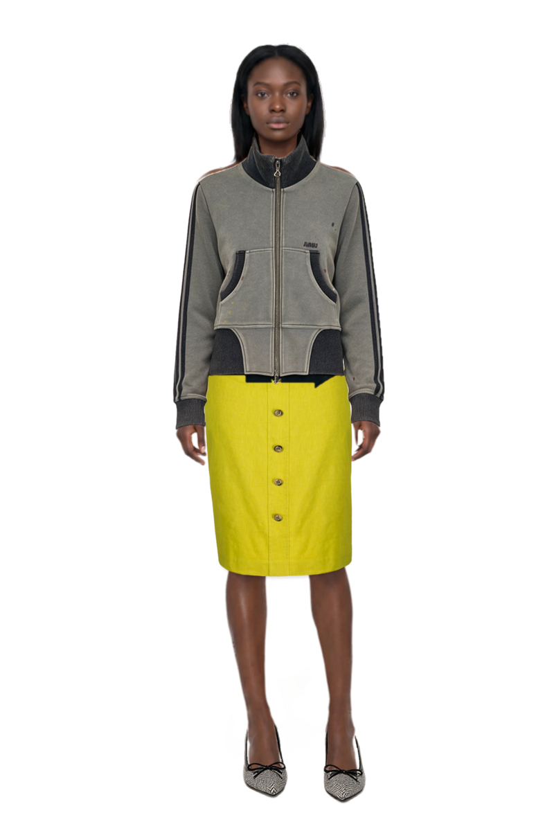 Outfit x avavav cropped track jacket and scarlett 50 pumps