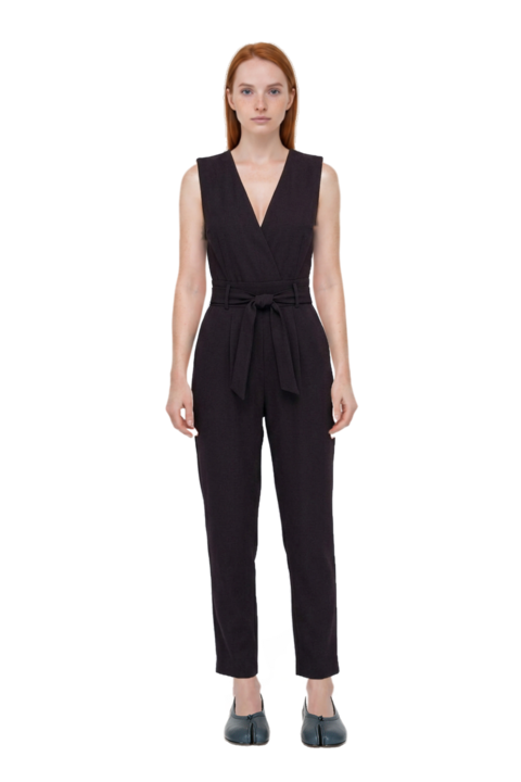 Outfit tabi ballet flats and pinko jumpsuit