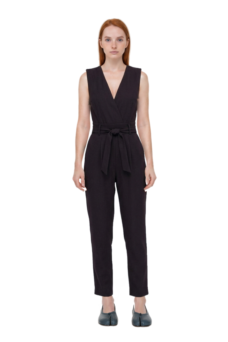 Outfit tabi ballet flats and pinko jumpsuit