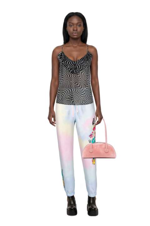 Outfit bessette leather tote bag and pinko top