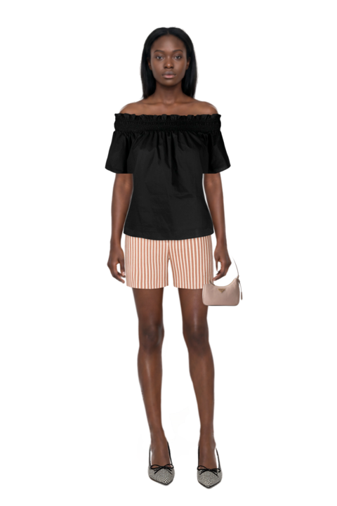 Outfit re-edition 2005 nubuck and saffiano leather mini-bag and scarlett 50 pumps