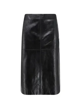 Soeur Gwen leather midi skirt