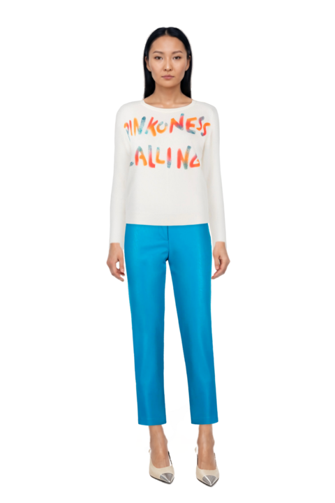 Outfit cassandre-plaque pumps and pinko sweater