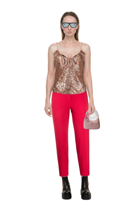 Outfit geometric-frame sunglasses and mini re-edition 2005 re-nylon and saffiano bag