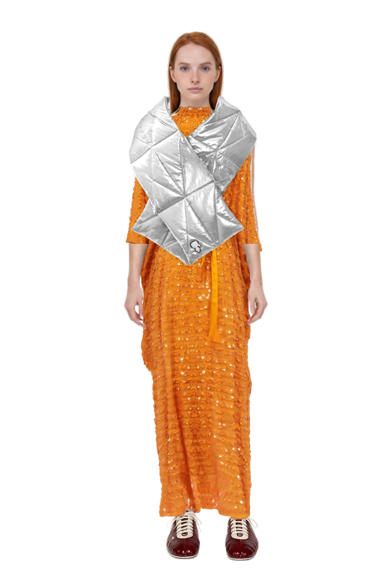 Outfit caracciolo kaftan dress  and leren leather ballerina sneakers