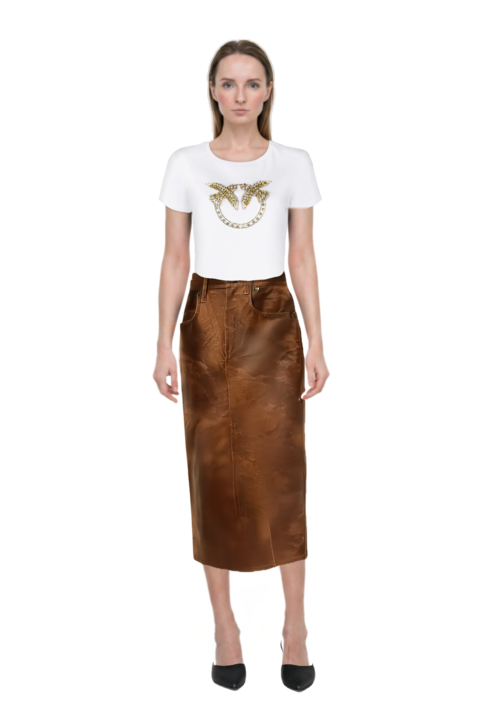 Outfit crinkled-effect midi skirt and le cœur pointed-toe mules