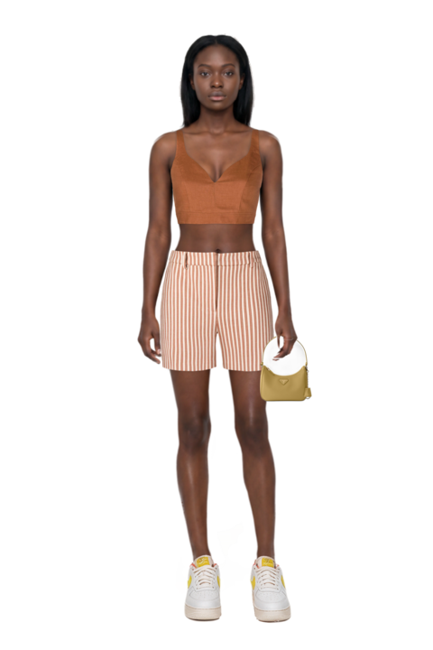 Outfit re-edition 2005 saffiano leather mini-bag and air force 1 '07 lx "white/phantom/pearl white/yell" sneakers