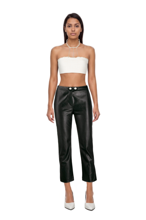 Outfit fame leather pumps and pinko top
