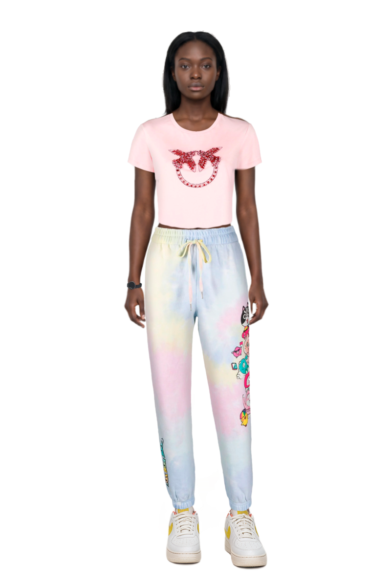 Outfit air force 1 '07 lx "white/phantom/pearl white/yell" sneakers and pinko t-shirt
