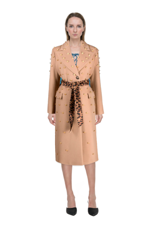 Outfit le cœur pointed-toe mules and pinko coats