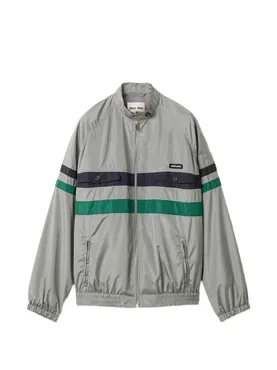 Miu Miu technical silk blouson jacket